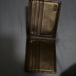 Chaps Men's black Leather Card Holder